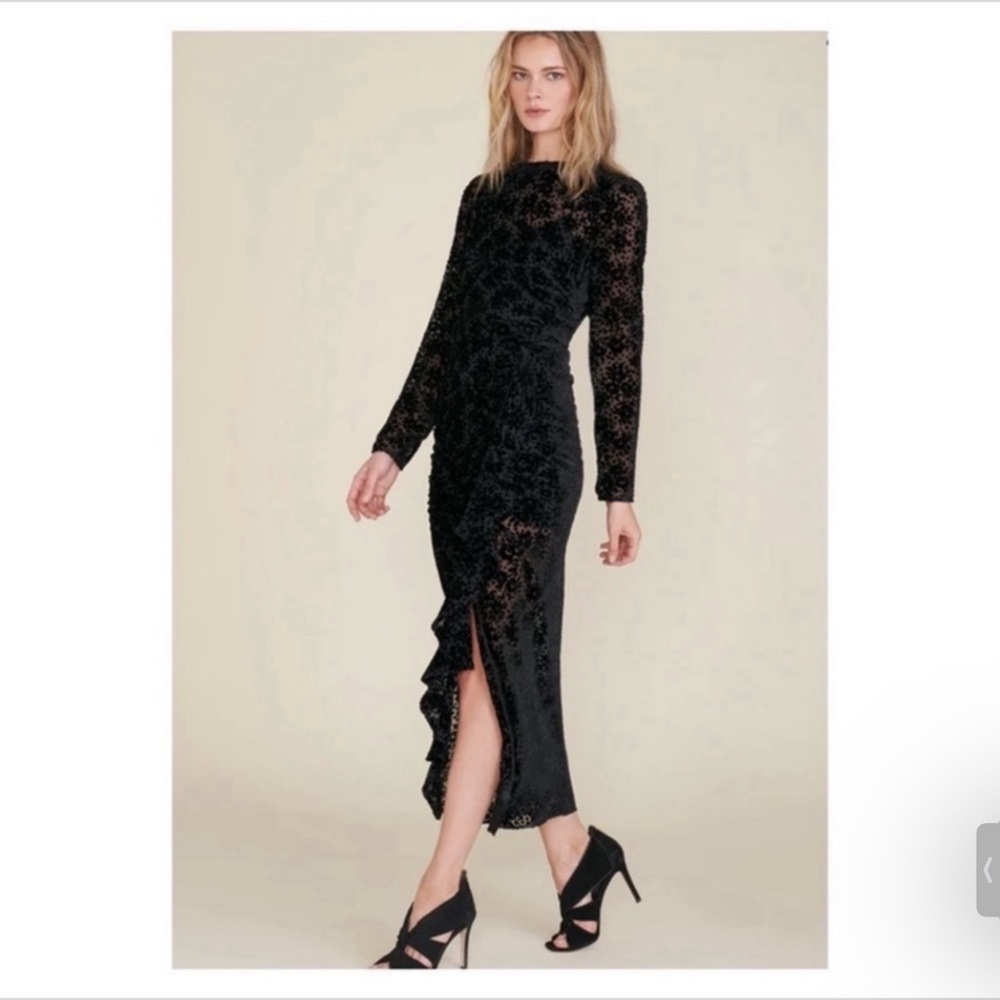 NWT VERONICA BEARD Black Lala Midi Dress Sz 8 - Picture 4 of 6